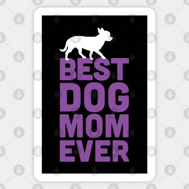 Best Chihuahua Dog Mom Ever - Purple Dog Lover Gift Sticker by Elsie Bee Designs